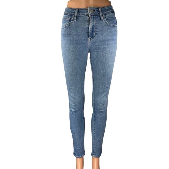 Levi's 721 Women's Blue High Rise Skinny Medium Wash Denim Jeans Pants Size 25 - Picture 1 of 5